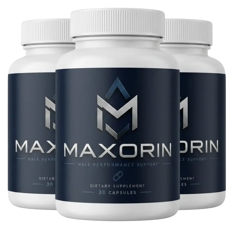 Three bottles of Maxorin Male Performance Support